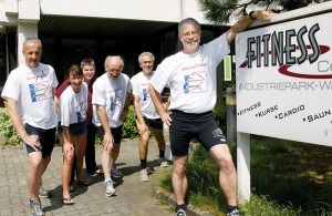 Treffpunkt Lauftreff: Mario Murawski (von Links), Kathrin Blauert, Rolf Blauert, Gerhardt Wiegand, Gerhard Schenk und Christoph Külzer-Schröder. Foto: Mario Zgoll